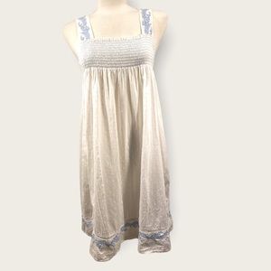 The Prairie By Rachel Ashwell White Blue Cotton Nightgown Size M